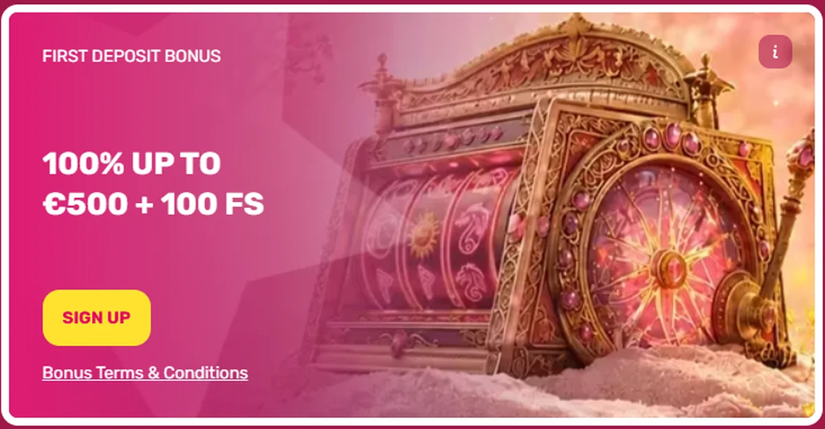 9 24magic first deposit bonus card 100 up to 500 100 fs with a sign up button